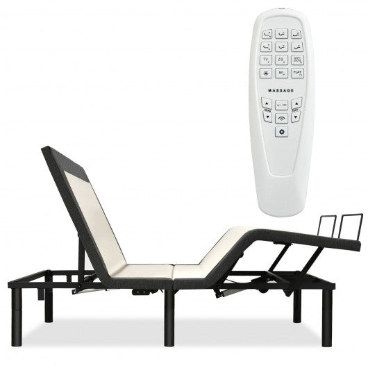 Queen Size Adjustable Bed Base Electric Bed Frame with Massage Modes