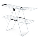 2-Level Foldable Clothes Drying with Height-Adjustable Gullwing