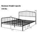 Queen Size Metal Bed Frame Steel Slat Platform