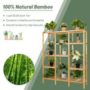 Multifunctional Bamboo Shelf Storage Organizer Rack