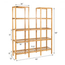 Multifunctional Bamboo Shelf Flower Plant Display Stand