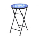 Folding Mosaic Side Table Accent Table