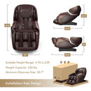 Full Body Zero Gravity Massage Chair Recliner with SL Track-Brown