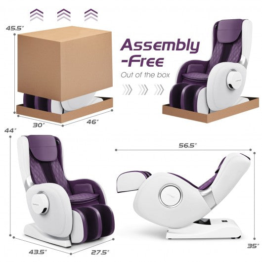 Full Body Zero Gravity Massage Chair Recliner with SL Track Heat -Purple