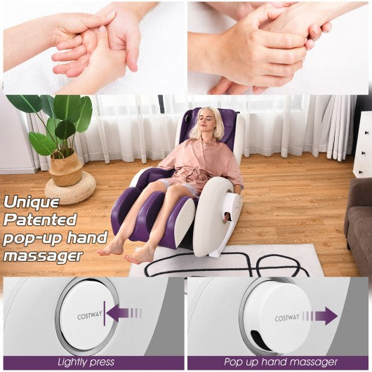 Full Body Zero Gravity Massage Chair Recliner with SL Track Heat -Purple