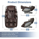 Full Body Zero Gravity Massage Chair with SL Track Voice Control Heat-Brown