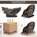 Full Body Zero Gravity Massage Chair with SL Track Heat Installation-free-Brown