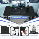 Gaming Desk Z-Shaped Computer Office Table with Gaming Handle Rack