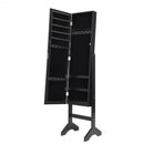 Attractive Rectangle Mirrored Jewelry Cabinet-Black
