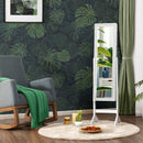 Attractive Rectangle Mirrored Jewelry Cabinet-White