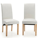 Set of 2 Dining Chairs with Rubber Wood Legs-Beige