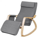 Relax Adjustable Lounge Rocking Chair with Pillow and Pocket