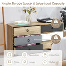 6 Drawer Double Dresser Accent Storage Tower for Bedroom Hallway Entryway