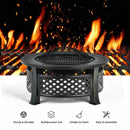 Outdoor Fireplace with BBQ Grill and High-temp Resistance Finish