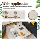 47" Lift Top Coffee Table with Hidden Compartment and Drawers-White