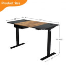 55" x28" Electric Standing Desk with USB Port Black-Black