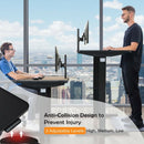 55" x28" Electric Standing Desk with USB Port Black-Black