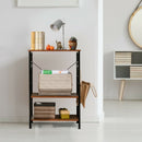 3-Tier Kitchen Baker's Rack Microwave Oven Stand Storage Shelf with10 Hook-Coffee