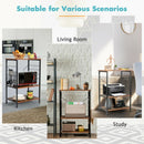 3-Tier Kitchen Baker's Rack Microwave Oven Stand Storage Shelf with10 Hook-Coffee