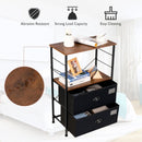 2-Drawer Storage Shelf for Bedroom  Closet  Entryway-Black