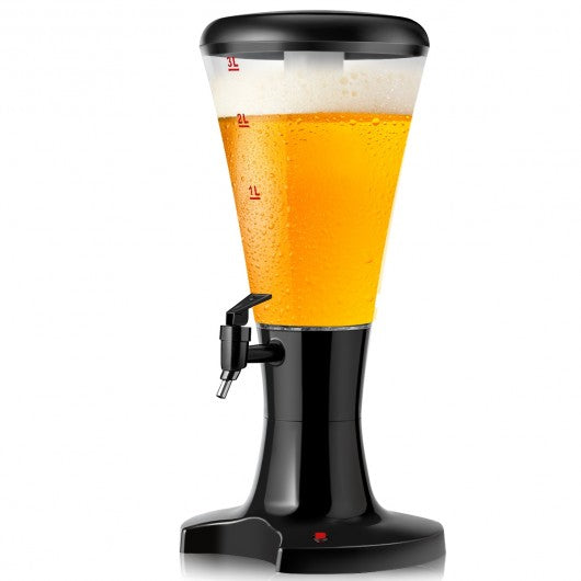 3L Draft Beer Tower Dispenser with LED Lights