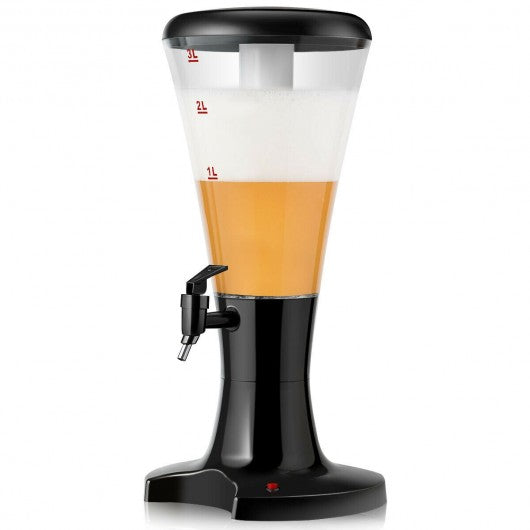 3L Draft Beer Tower Dispenser with LED Lights