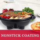 1350 W Outdoor Electric BBQ Grill with Removable Stand