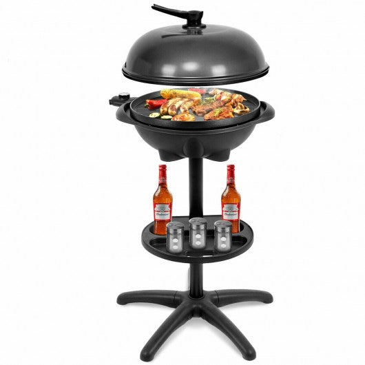1350 W Outdoor Electric BBQ Grill with Removable Stand
