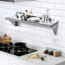 12" ×24" Stainless Steel Commercial Wall Mount Shelf for Kitchen and Restaurant