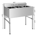 Stainless Steel Utility Sink with 3 Compartment Commercial Kitchen Sink