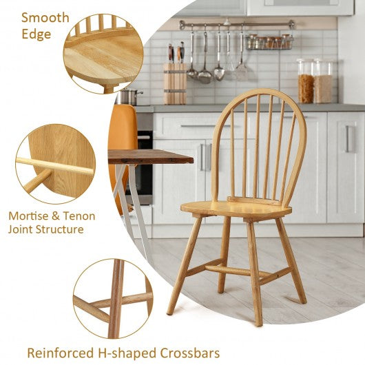 Set of 2 Vintage Windsor Wood Chair with Spindle Back for Dining Room