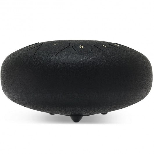 Steel Tongue Handpan Drum 13 Notes 12”-Black