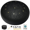 Steel Tongue Handpan Drum 13 Notes 12”-Black