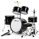 16 Inch 5-Piece Complete Kids Junior Drum Set Children Beginner Kit-Black