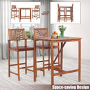 3 Pieces Patio Bar Set with 2 Bar Stools and 1 Bar Table
