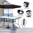 60 x 38 Inch All Weather Rectangular Patio Dining Table