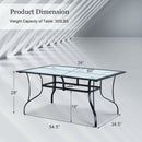 60 x 38 Inch All Weather Rectangular Patio Dining Table