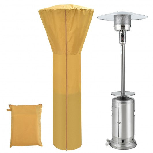 Patio waterproof heater cover with zipper and storage bag-Beige