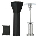 Patio waterproof heater cover with zipper and storage bag-Black