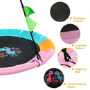 4 Inch Flying Saucer Tree Swing with Hanging Straps Monkey-Pink