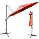 11ft Patio Offset Umbrella with 360° Rotation and Tilt System-Orange