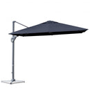 10x10 Feet Patio Offset Cantilever Umbrella with Aluminum 360° Rotation Tilt-Navy