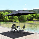 10x10 Feet Patio Offset Cantilever Umbrella with Aluminum 360° Rotation Tilt-Navy