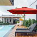 10x10 Feet Patio Offset Cantilever Umbrella with Aluminum 360° Rotation Tilt-Orange