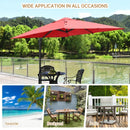 10x10 Feet Patio Offset Cantilever Umbrella with Aluminum 360° Rotation Tilt-Orange
