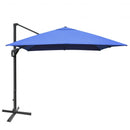 10x13ft Rectangular Cantilever Umbrella with 360° Rotation Function-Navy