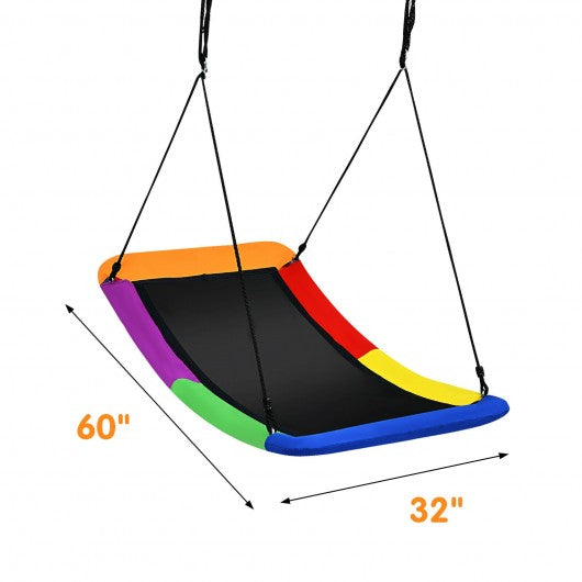 700lb Giant 60" Skycurve Platform Tree Swing for Kids and Adults-Multicolor