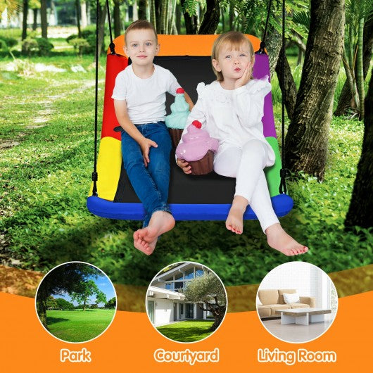 700lb Giant 60" Skycurve Platform Tree Swing for Kids and Adults-Multicolor