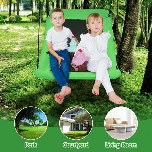 700lb Giant 60" Skycurve Platform Tree Swing for Kids and Adults-Green