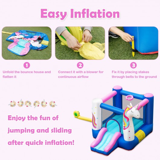 Kids Inflatable Bounce House with 480W Blower